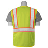 Erb Safety S384 Mesh Safety Vest, Class 2, Hi-Viz Lime, No Pockets, 3X 66574